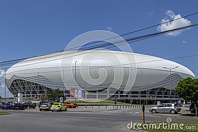 â€žIon Oblemencoâ€ stadium on May 14, 2022 in Craiova, Romania. Editorial Stock Photo